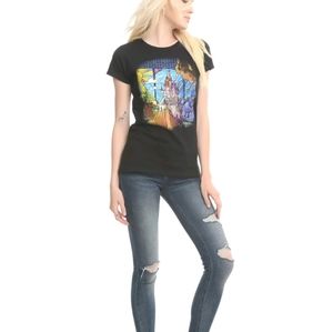 Disney Beauty and Beast Top - Navy Blue Large